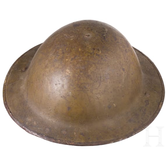 A steel helmet M 17 "Brodie" of a veteran of the 3rd Infantry Division