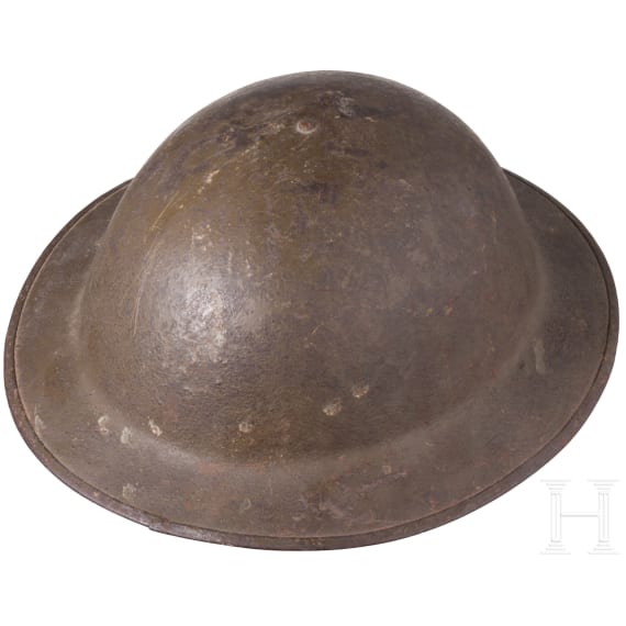 A steel helmet M 17 "Brodie" of a veteran of the 5th Infantry Division