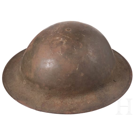 A steel helmet M 17 "Brodie" of a veteran of the 30th Infantry Division "Old Hickory"