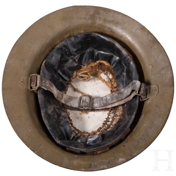 A steel helmet M 17 "Brodie" of a veteran of the 35th? Infantry Division