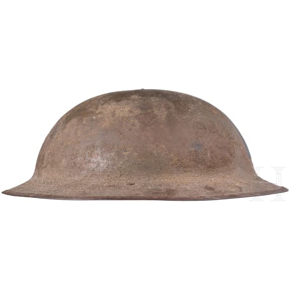 A steel helmet M 17 "Brodie" of a veteran of the77th Infantry Division