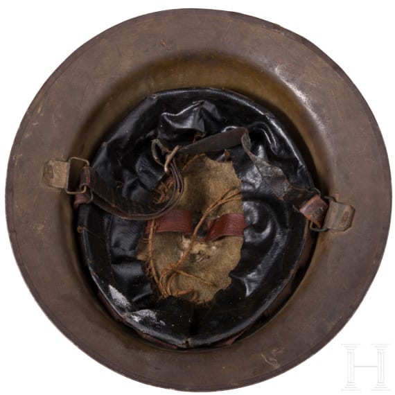 Stahlhelm M 17 &bdquo;Brodie" eines Veteranen der 4th Marine Brigade der 2nd Infantry Division &bdquo;Indianhead"