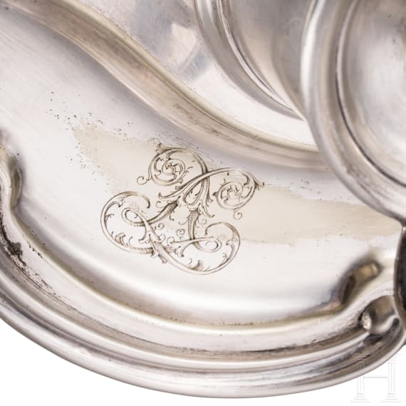 Ludwig II of Bavaria &ndash; a silver writing set, circa 1860/70