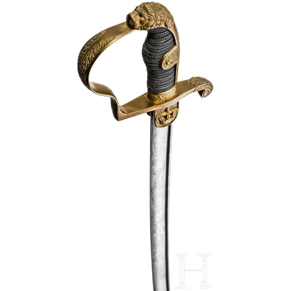 Graf Maximilian von Holnstein of Bavaria (1835 - 1895), aide-de-camp to Ludwig II &ndash; his personal lion's head sabre