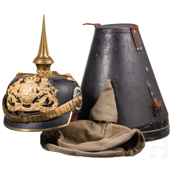 A helmet M 1886 for with the fieldgrey cover