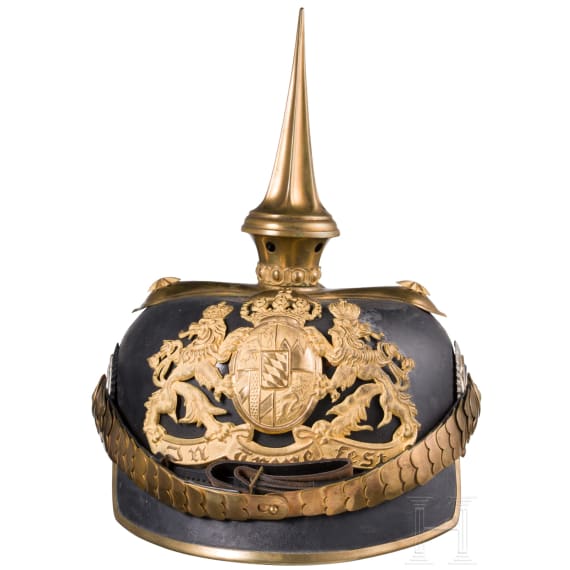 A helmet M 1886 for with the fieldgrey cover