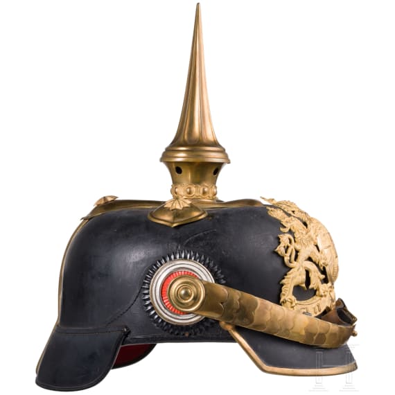 A helmet M 1886 for with the fieldgrey cover