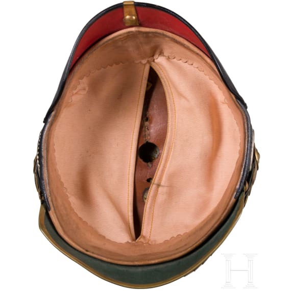 A helmet M 1886 for with the fieldgrey cover