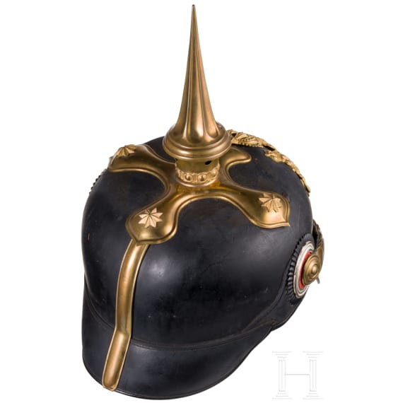 A helmet M 1886 for with the fieldgrey cover