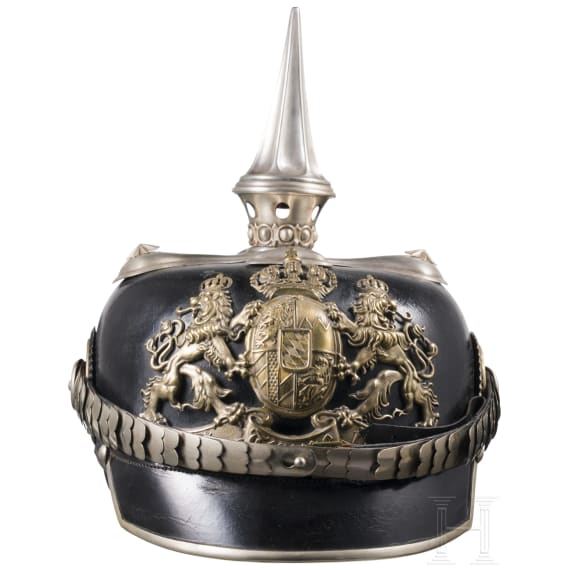 A M 1886 helmet for Bavarian officers, with cover, circa 1914