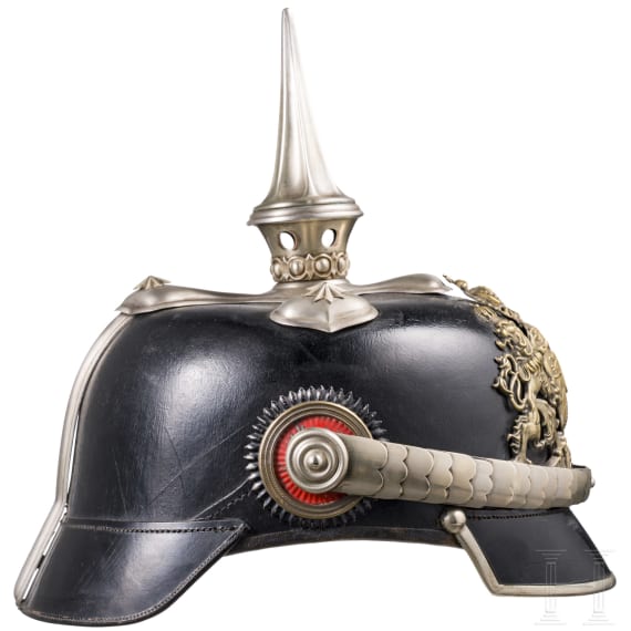 A M 1886 helmet for Bavarian officers, with cover, circa 1914