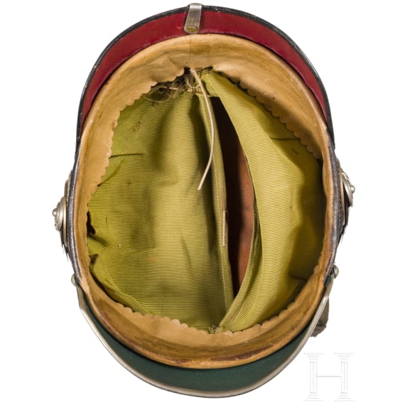 A M 1886 helmet for Bavarian officers, with cover, circa 1914