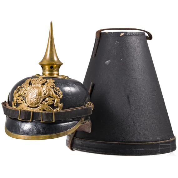 A helmet M 1896 for enlisted men of the Bavarian infantry