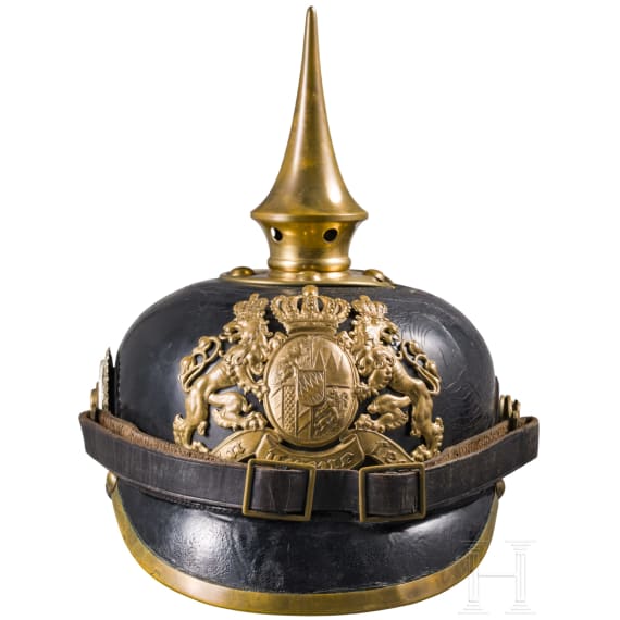 A helmet M 1896 for enlisted men of the Bavarian infantry