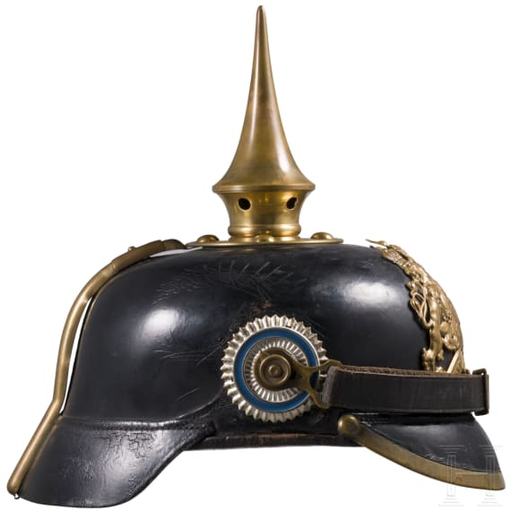 A helmet M 1896 for enlisted men of the Bavarian infantry