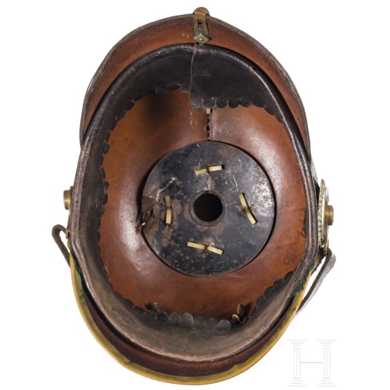 A helmet M 1896 for enlisted men of the Bavarian infantry