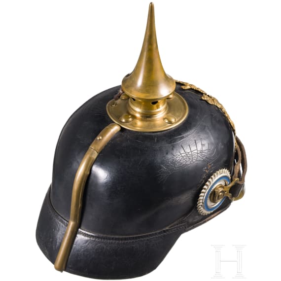 A helmet M 1896 for enlisted men of the Bavarian infantry