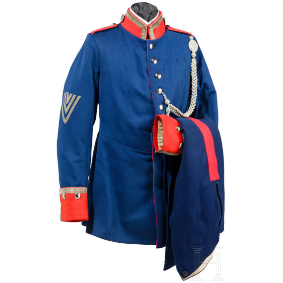 A uniform ensemble for a Wachtmeister in the Royal Bavarian 1st Heavy Cavalry Regiment &bdquo;Prince Karl of Bavaria", circa 1900