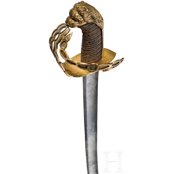 A large lion's head sabre for Bavarian officers, circa 1780&ndash;1810
