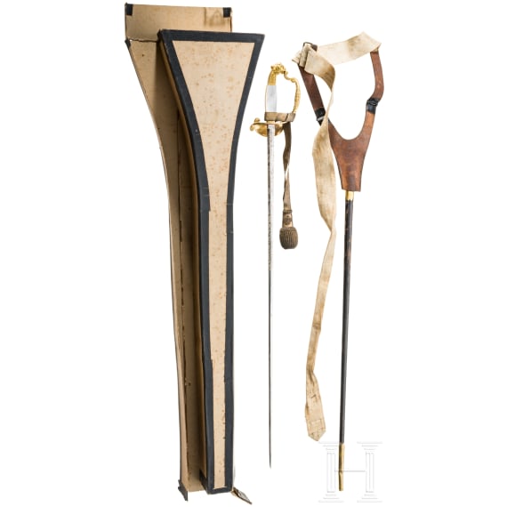 A sword for Bavarian officials from the reign of Maximilian II, with accessories