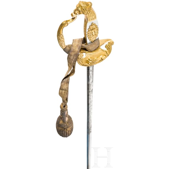 A sword for Bavarian officials from the reign of Maximilian II, with accessories