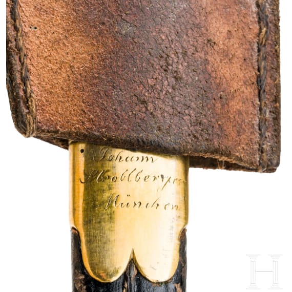 A sword for Bavarian officials from the reign of Maximilian II, with accessories