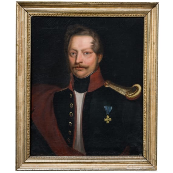 A portrait of an officer in the Royal Bavarian Auxiliary Corps in Greece, 1830s