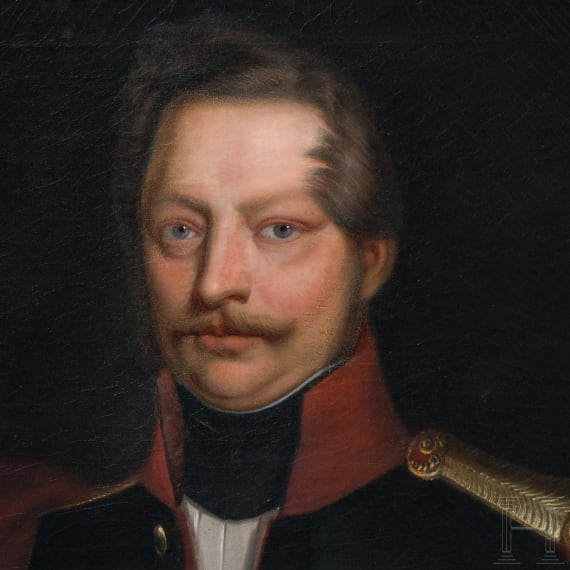 A portrait of an officer in the Royal Bavarian Auxiliary Corps in Greece, 1830s