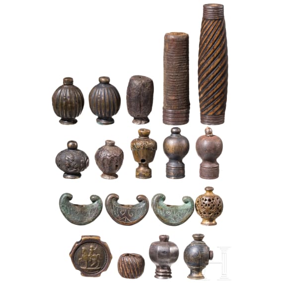 A group of German sword pommels, 18th/19th century