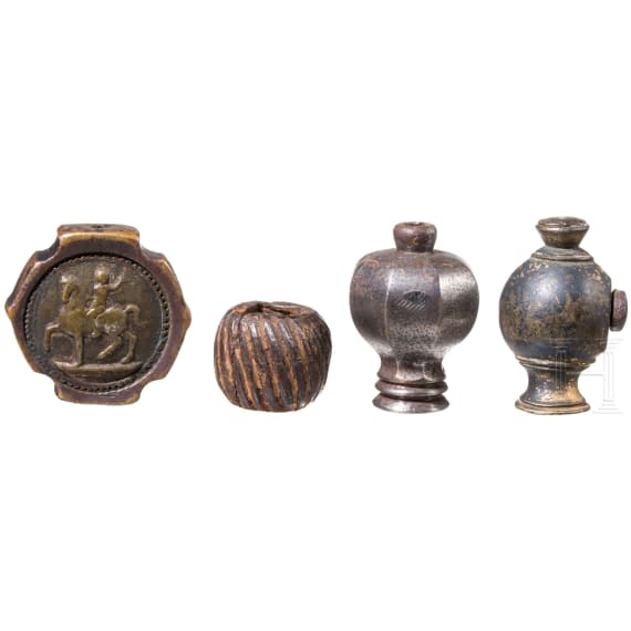 A group of German sword pommels, 18th/19th century