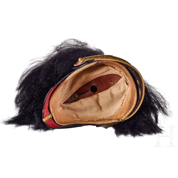 Helm f&uuml;r einen Offizier der hessischen Infanterie