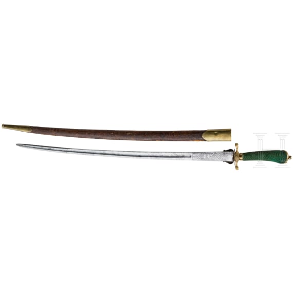 A German hunting hanger, mid 18th century