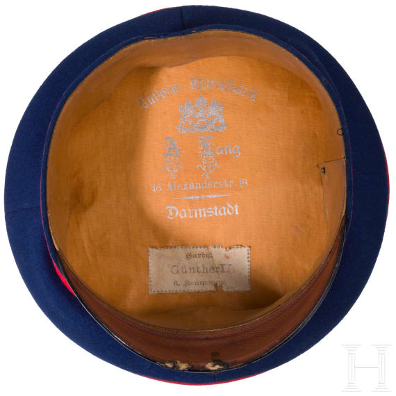 A visor cap for members of the Hessian infantry, circa 1900