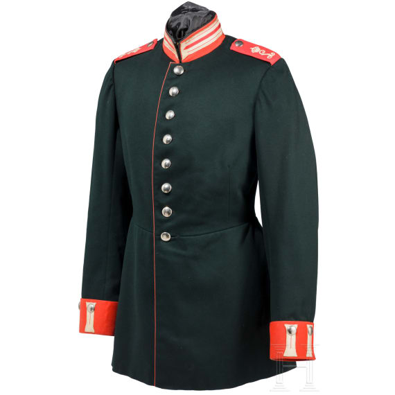 A tunic for enlisted men in the Guard Dragoon Regiment (1st Grand Ducal Hessian) No. 23, circa 1900