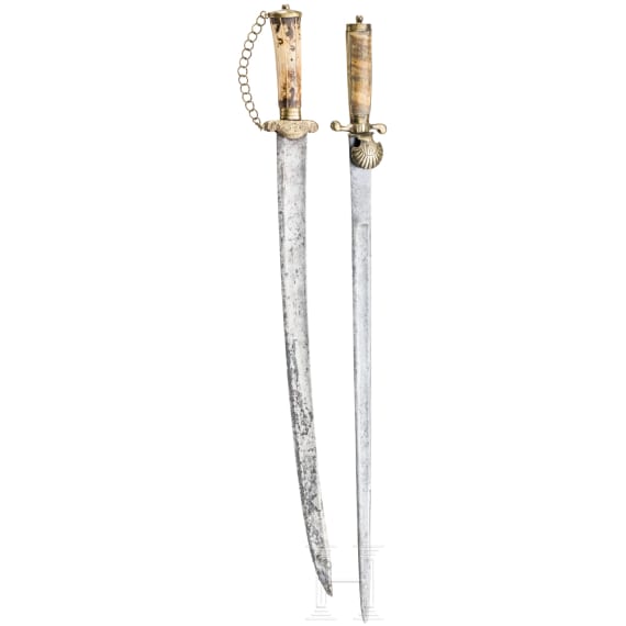 Two German hunting hangers, 18th century