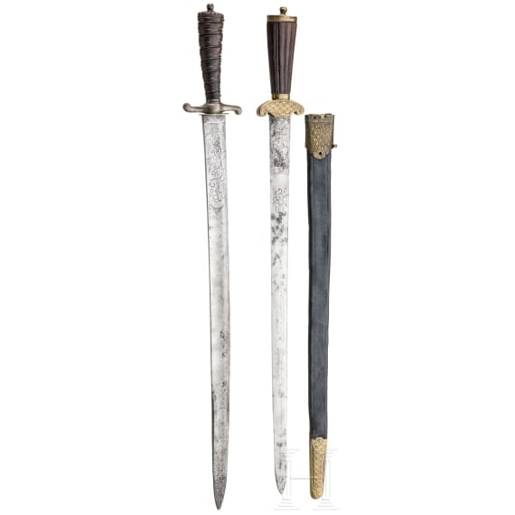 Two German hunting hangers, 18th century