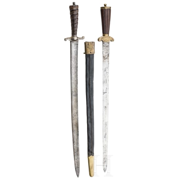 Two German hunting hangers, 18th century