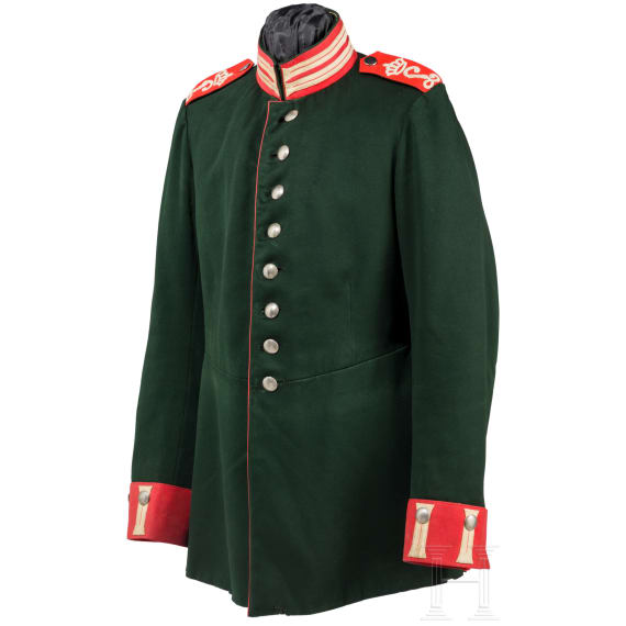 A tunic for enlisted men in the Guard Dragoon Regiment (1st Grand Ducal Hessian) No. 23, circa 1900