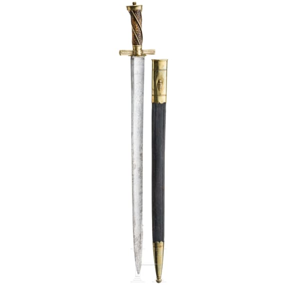 A long German hunting hanger, circa 1820