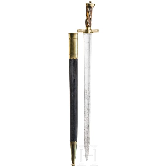 A long German hunting hanger, circa 1820