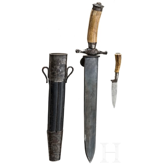 A German hunting hanger, circa 1830