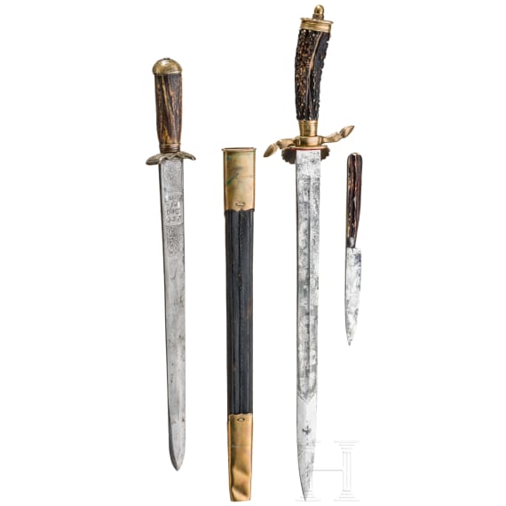 Two German hunting hangers, 19th century