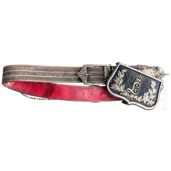 A cartouche box and bandelier for officers of the Hessian cavalry, circa 1900