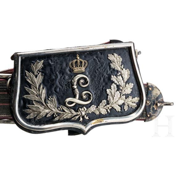 A cartouche box and bandelier for officers of the Hessian cavalry, circa 1900