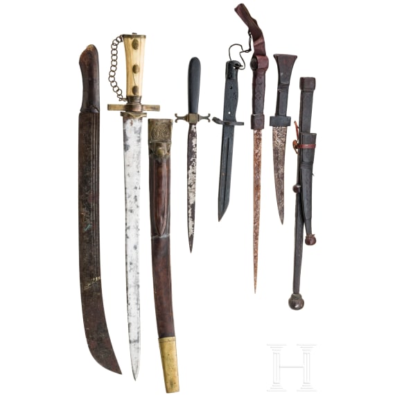 A set of six edged weapons, 19th/20th century