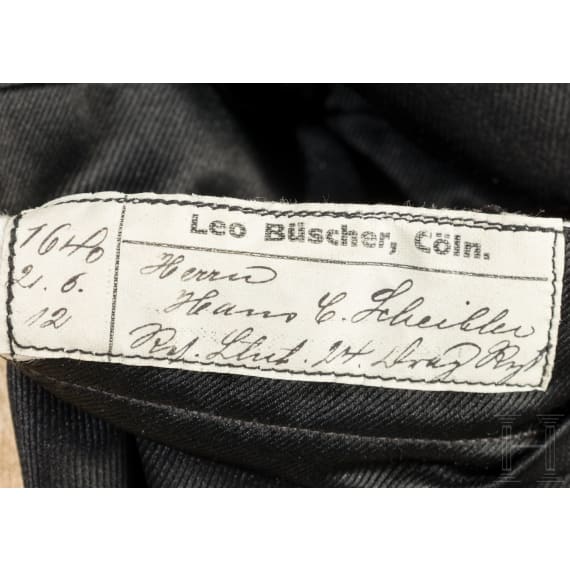 An overcoat for captains in the Life Guard Dragoon Regiment No. 24, dated 1912