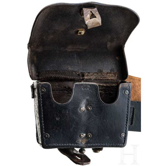 A cartouche box and bandolier for enlisted men/NCO&acute;s of the Hessian Dragoons
