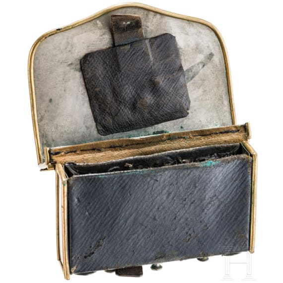 A cartouche box for officers of the Mecklenburg Dragoon Regiments Nos. 17 and 18