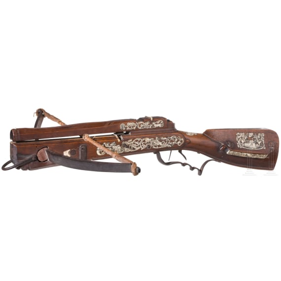 A German Kulissenschnepper or slurbow, Halle, dated 1718