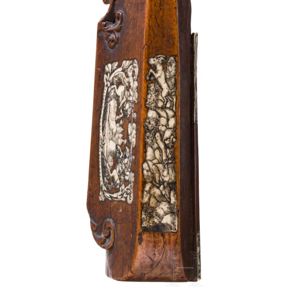 A German Kulissenschnepper or slurbow, Halle, dated 1718